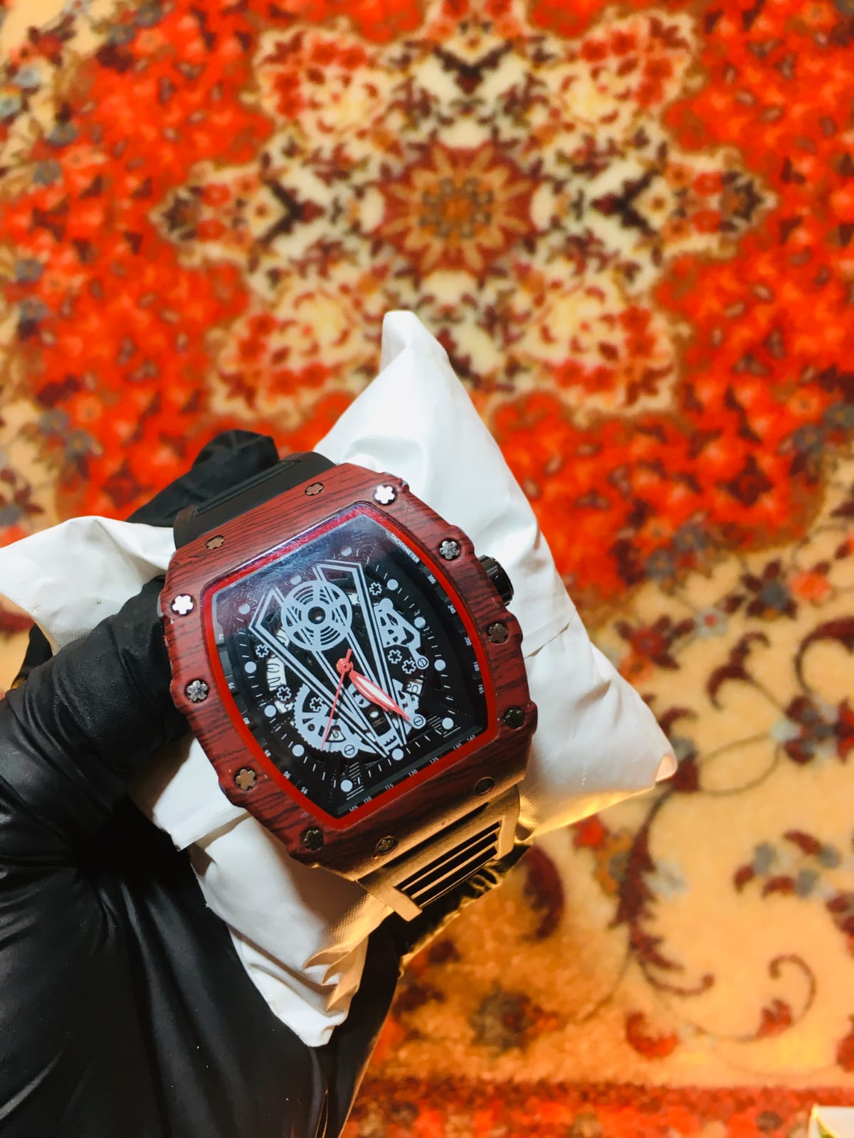 RM30-01 Karan Aujla watch 🔥 Stainless Steel Frame Silicone Strap Date Working