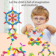 36 Piece Snowflake Building Block With 12 Different Color